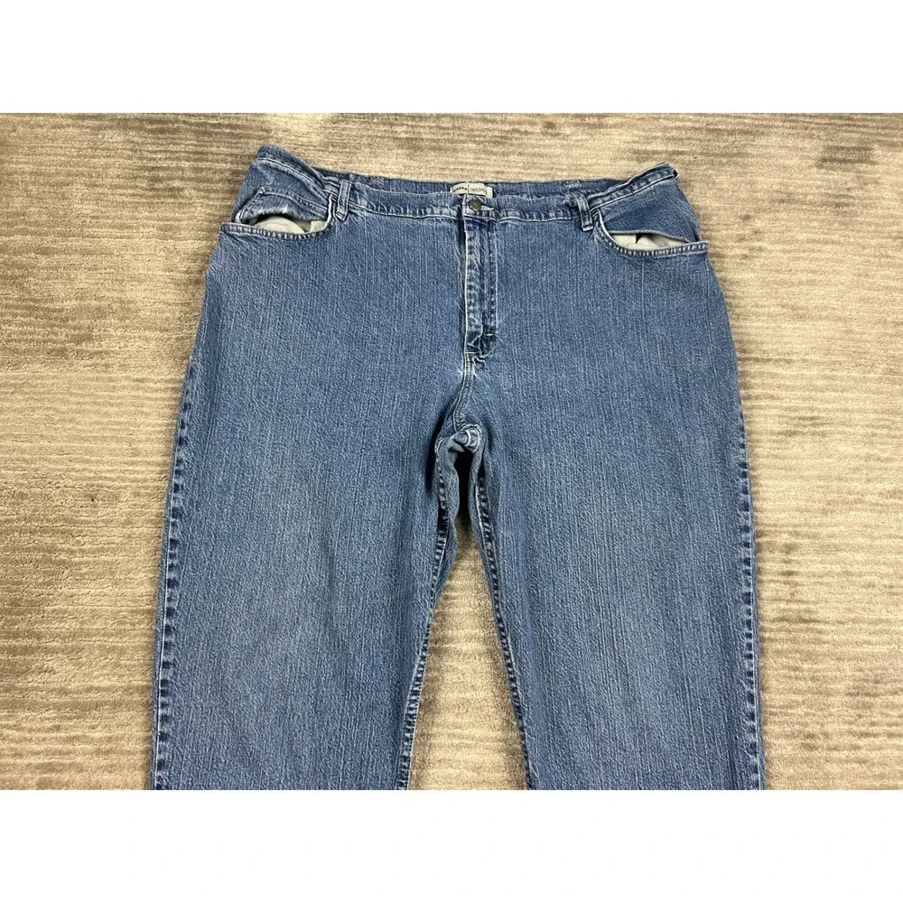 Riders by Lee Jeans Womens 26W M Blue Relaxed Fit High‎ Rise Straight Leg Denim